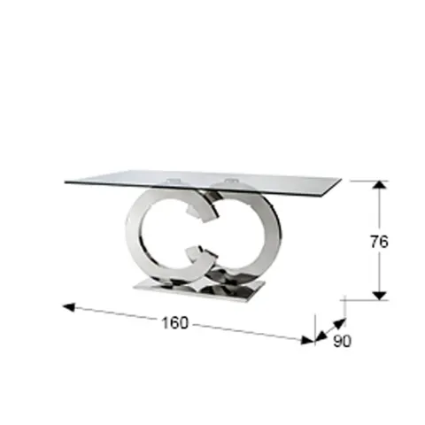 Masuta Schuller ·Casandra· Dining Table, Steel, 160 739436 Spania