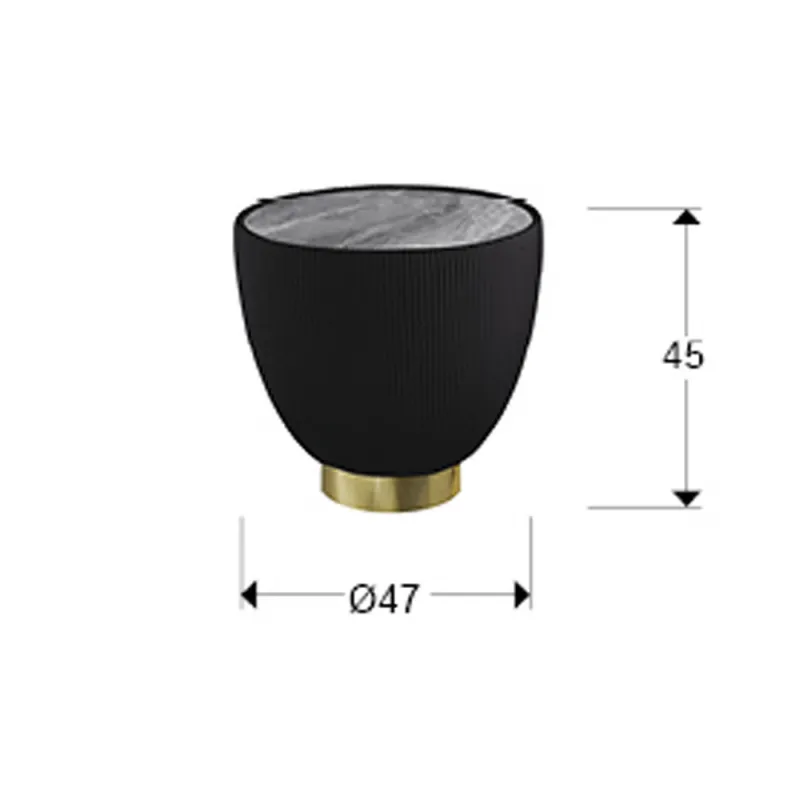 Masuta Schuller Candy - Side Table Black-Brass 745413 Spania