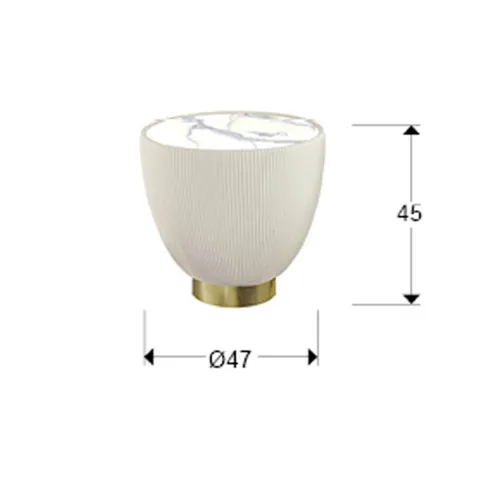 Masuta Schuller Candy - Side Table White-Brass 745420 Spania