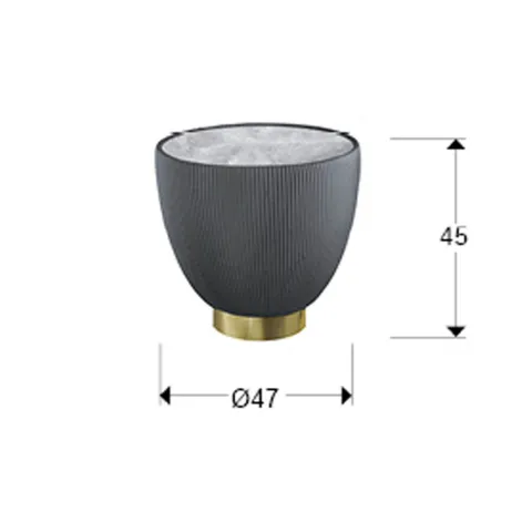 Masuta Schuller Candy - Side Table Grey-Brass 745437 Spania