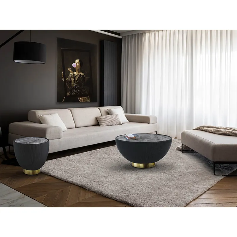 Masuta de Cafea Schuller Candy - Coffee Table Black-Brass 745512 Spania
