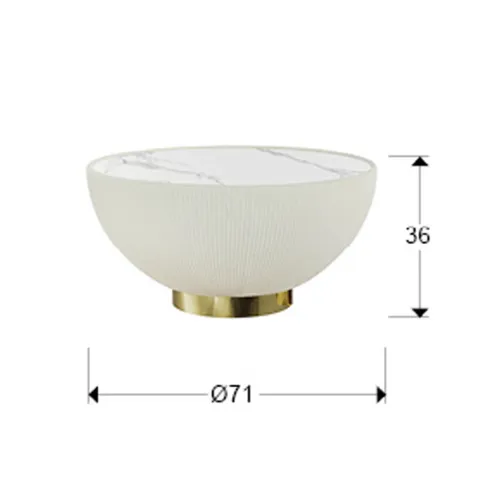 Masuta de Cafea Schuller Candy - Coffee Table White-Brass 745529 Spania