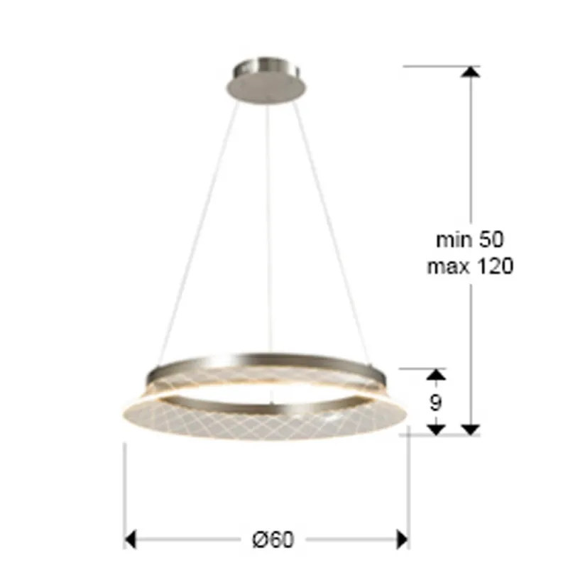 Suspensie Schuller ·Sendra· Lamp Ø59, Chrome 26.5W 747363 Led Spania