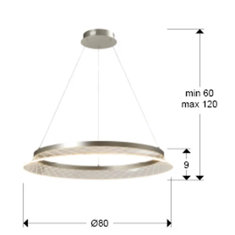 Suspensie Schuller ·Sendra· Lamp Ø79, Chrome 37W 747486 Led Spania