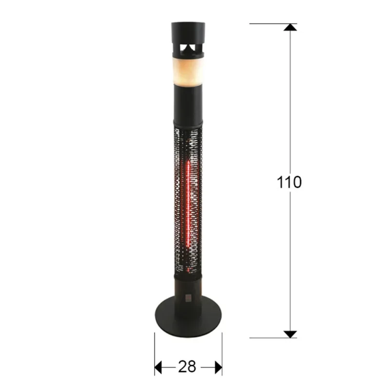 Incalzitor Exterior Schuller ·Heat Sound· Outdoor Heater 1500W 748719 Led Spania