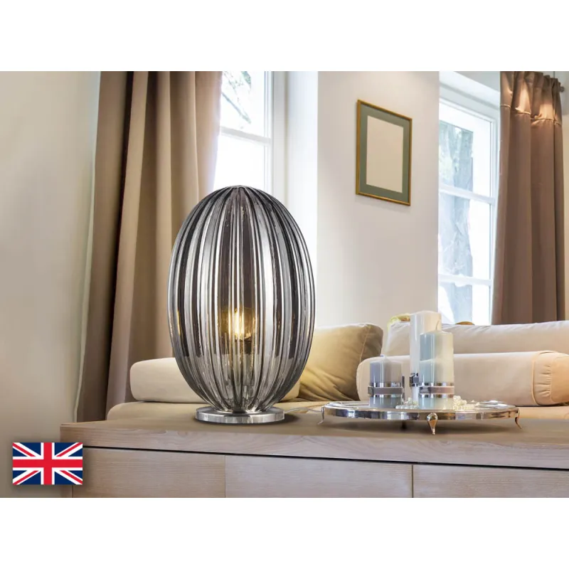 Veioza Schuller Ovila - Table Lamp 1L Smoke Ø20 752695 E27 Spania