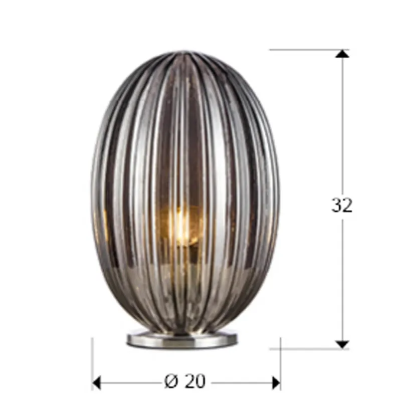 Veioza Schuller Ovila - Table Lamp 1L Smoke Ø20 752695 E27 Spania