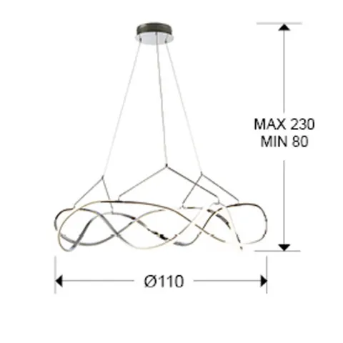 Suspensie Schuller ·Molly· Led Lamp Ø100 Chrome, Dimmable 763585D Led Spania