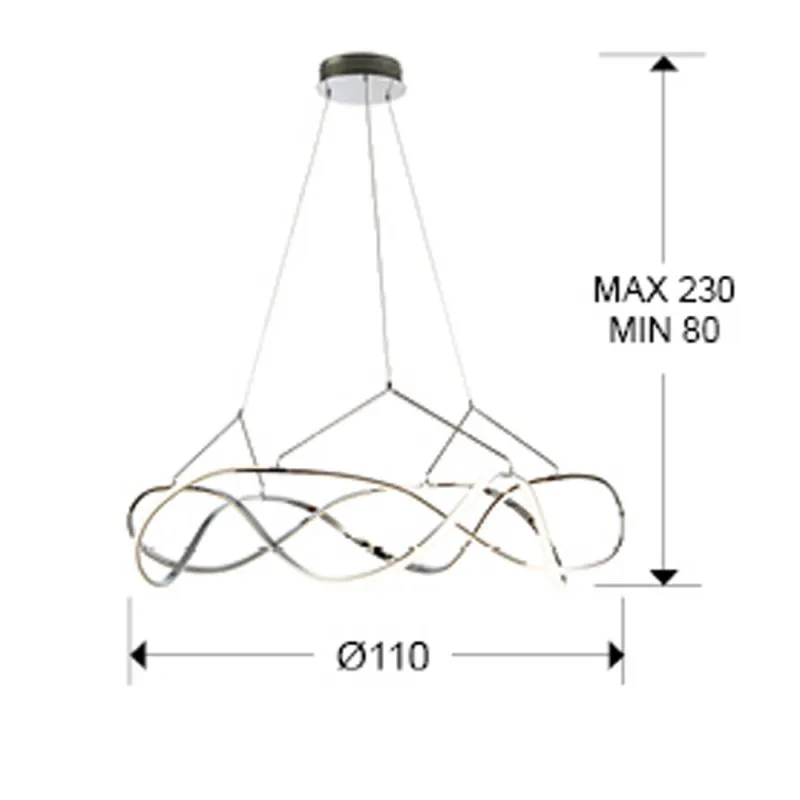 Suspensie Schuller ·Molly· Led Lamp Ø100 Chrome, Dimmable 763585D Led Spania
