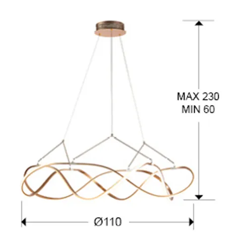 Suspensie Schuller ·Molly· Led Lamp Ø100 Rose Gold, Dimmable 763592D Led Spania