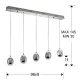 Suspensie Schuller ·Rocio· Led Lamp, 5L, Dimmable, Chrome 783618D Led Spania