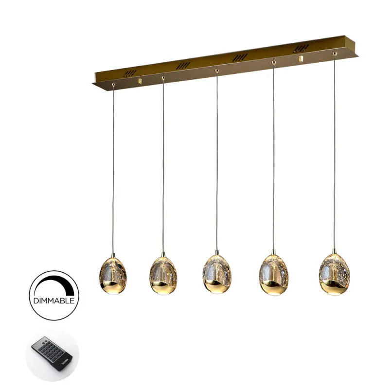 Suspensie Schuller ·Rocio· Led Lamp, 5L, Dimmable, Gold 783627D Led Spania