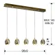 Suspensie Schuller ·Rocio· Led Lamp, 5L, Dimmable, Gold 783627D Led Spania