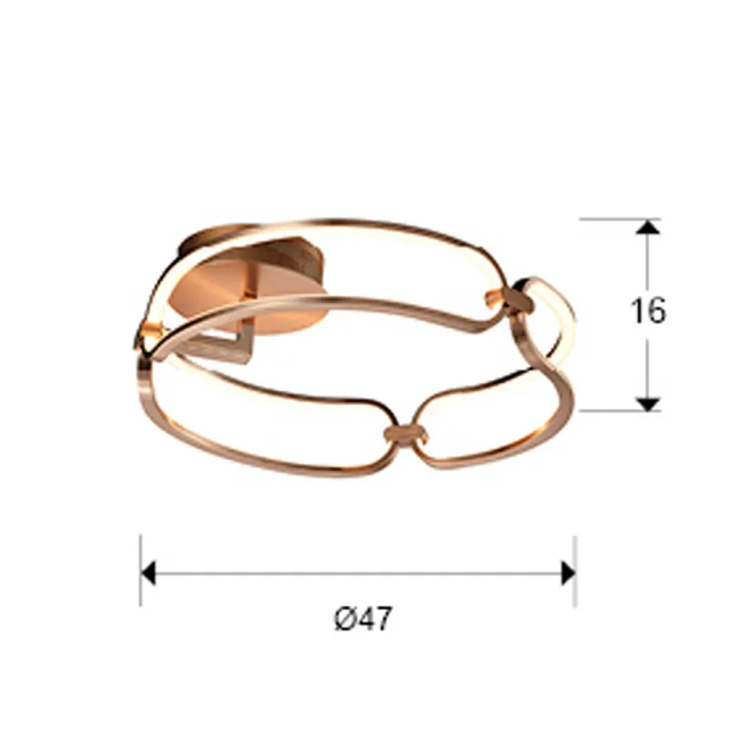 Lustra Plafon Schuller ·Colette· Led Ceiling La.Ø47 G.Rose, Dimm 786430D Led Spania
