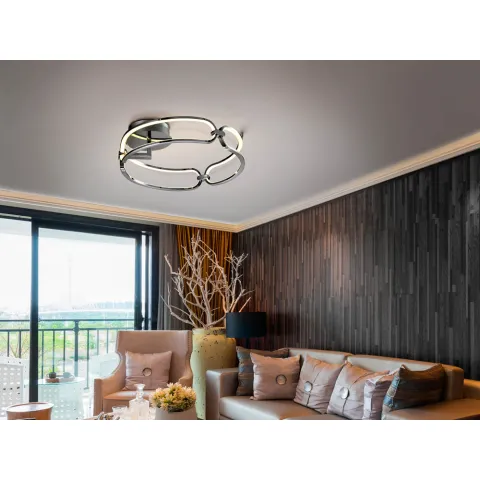 Lustra Plafon Schuller ·Colette· Led Ceiling Lamp Ø47 Chrome, Dimmable 786485D Led Spania
