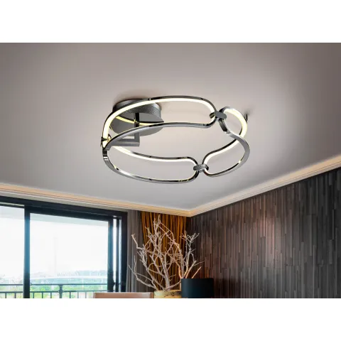 Lustra Plafon Schuller ·Colette· Led Ceiling Lamp Ø47 Chrome, Dimmable 786485D Led Spania