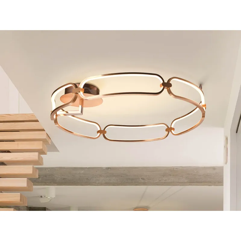 Lustra Plafon Schuller ·Colette· Led Ceiling Lamp Ø80, Rose Gold, Dimmable 786508D Led Spania