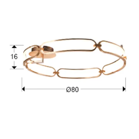 Lustra Plafon Schuller ·Colette· Led Ceiling Lamp Ø80, Rose Gold, Dimmable 786508D Led Spania