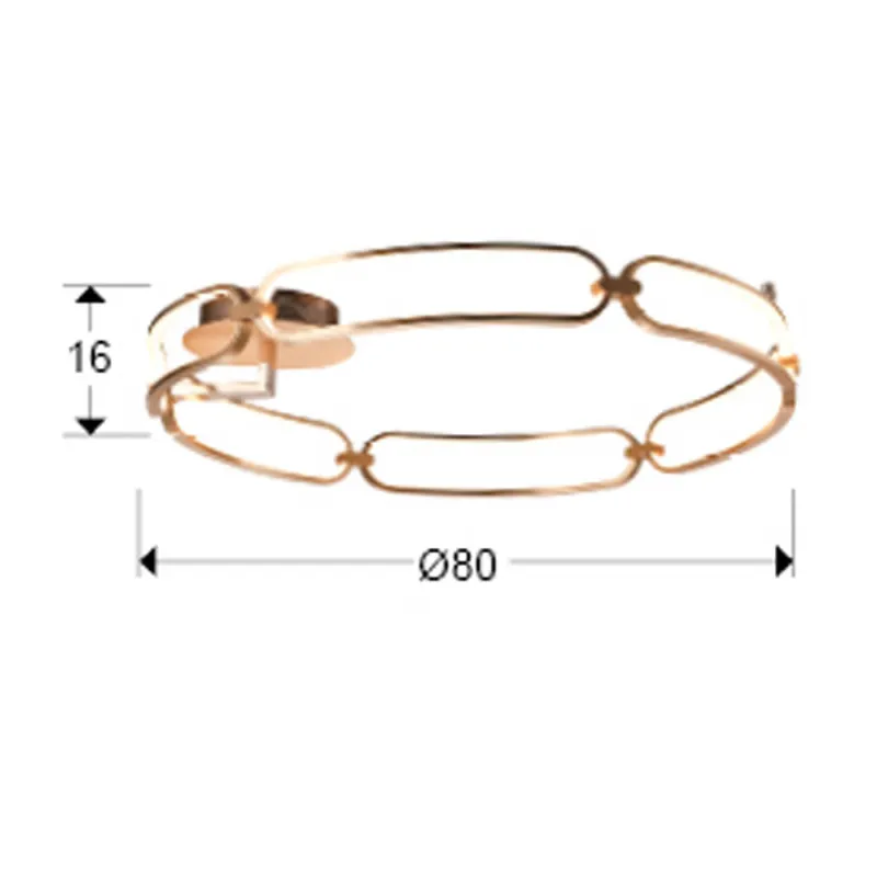 Lustra Plafon Schuller ·Colette· Led Ceiling Lamp Ø80, Rose Gold, Dimmable 786508D Led Spania