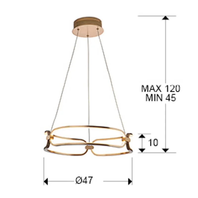 Suspensie Schuller ·Colette· Led Lamp Ø47 Gold Rose, Dimm 786621D Led Spania