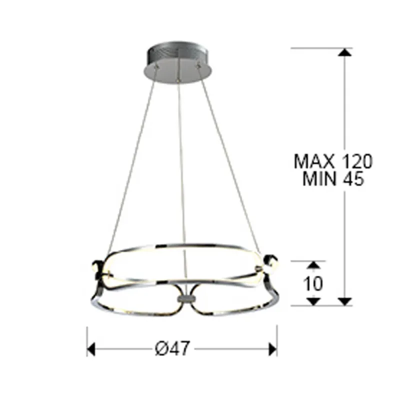 Suspensie Schuller ·Colette· Led Lamp Ø47 Chrome, Dimm 786645D Led Spania