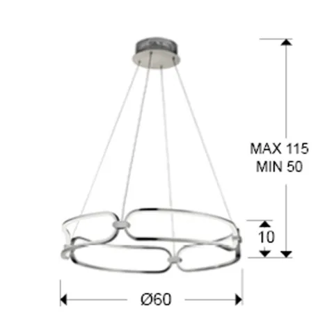 Suspensie Schuller ·Colette· Led Lamp Ø60 Chrome, Dimmable 786831D Led Spania