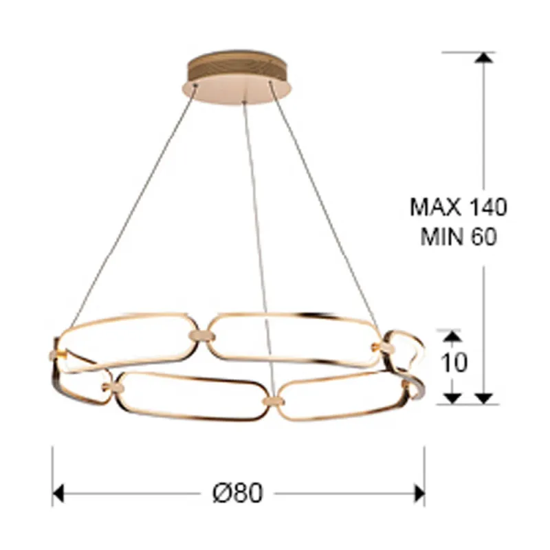 Suspensie Schuller ·Colette· Led Lamp Ø80 Rose Gold, Dimmable 786966D Led Spania