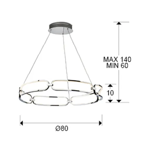Suspensie Schuller ·Colette· Led Lamp Ø80 Chrome, Dimmable 786973D Led Spania