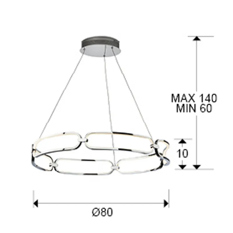 Suspensie Schuller ·Colette· Led Lamp Ø80 Chrome, Dimmable 786973D Led Spania