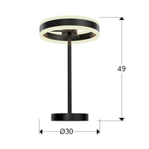 Veioza Schuller ·Helia· Led Table Lamp, Matt Black 832076 Led Spania