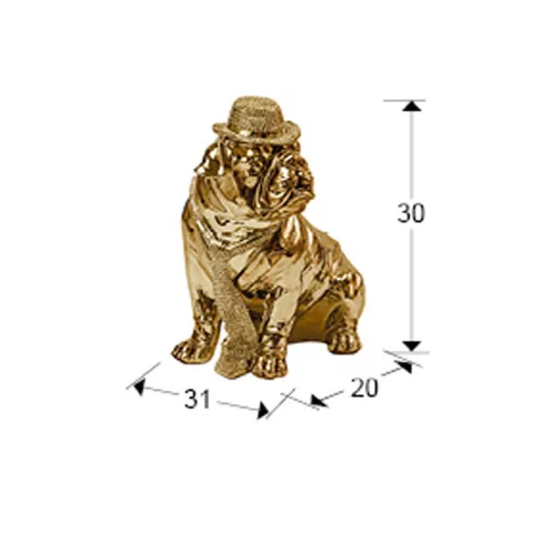 Figurina Decorativa Schuller ·Bull Dog· Small Figure, Golden 841368 Spania