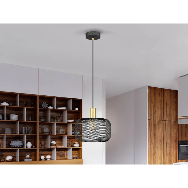 Pendul Schuller ·Osiris· Lamp 1L., Gold-Black 910132 E27 Spania