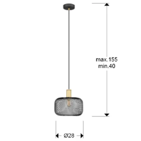 Pendul Schuller ·Osiris· Lamp 1L., Gold-Black 910132 E27 Spania