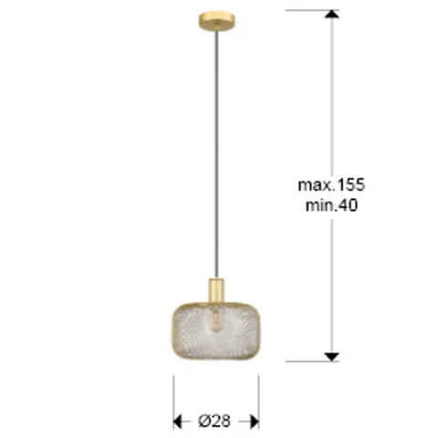 Pendul Schuller ·Osiris· Lamp 1L., Gold 910149 E27 Spania