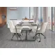 Fotoliu Schuller ·Diane· White Caster Wheel Chair, Grey Thread 935869 Spania