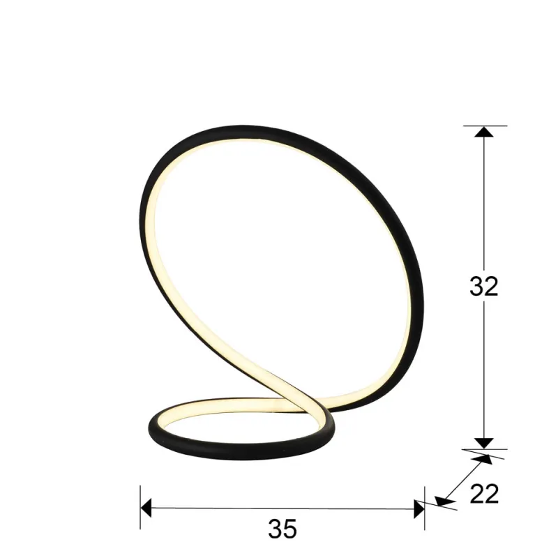 Veioza Schuller ·Infinito· Table Lamp, Black 963053 Led Spania