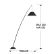 Lampadar JUNCO Schuller E27, Negru 425131 Spania