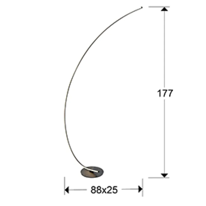 Lampadar LINEA Schuller Led, Negru Mat 524278 Spania