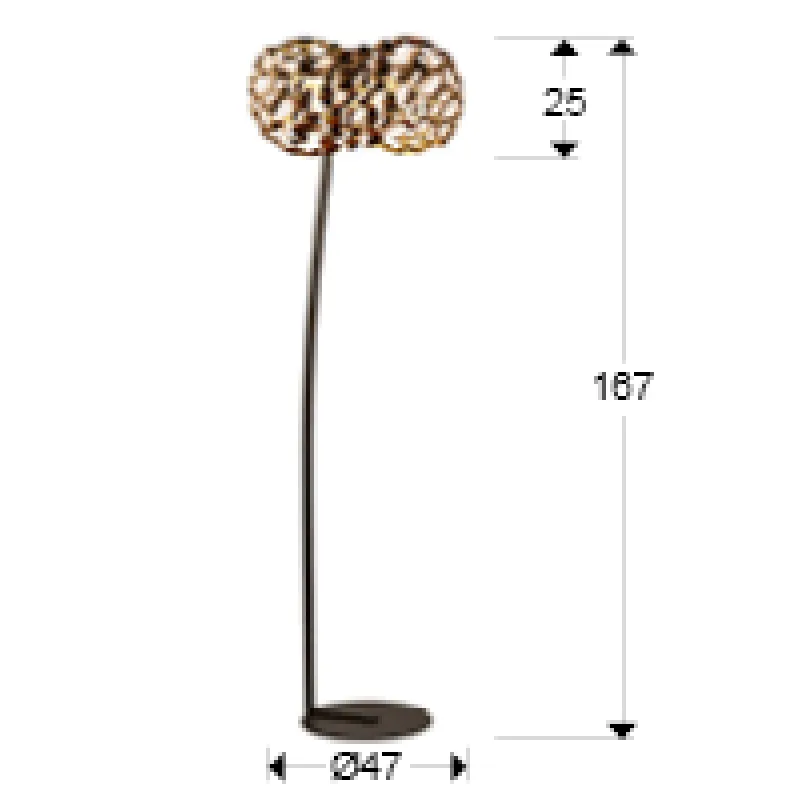 Lampadar NARISA Schuller G9, Auriu Rose|Maro 266616N Spania