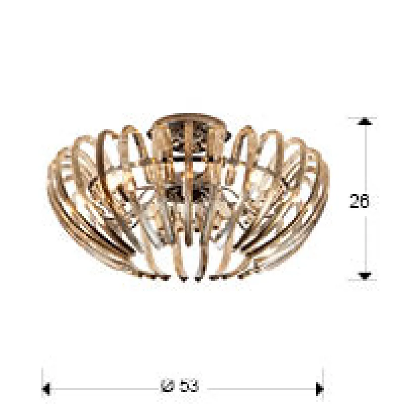 Plafoniera ARIADNA Schuller G9, Crom 876360 Spania