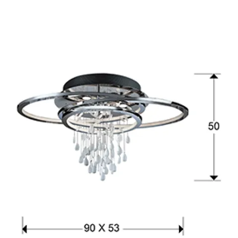 Lustra Plafon BRUMA Schuller GU10, Crom 696318 Spania