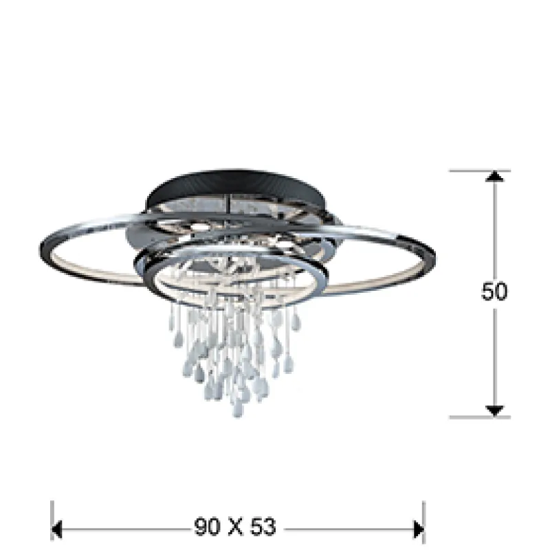 Lustra Plafon BRUMA Schuller GU10, Crom 696318 Spania