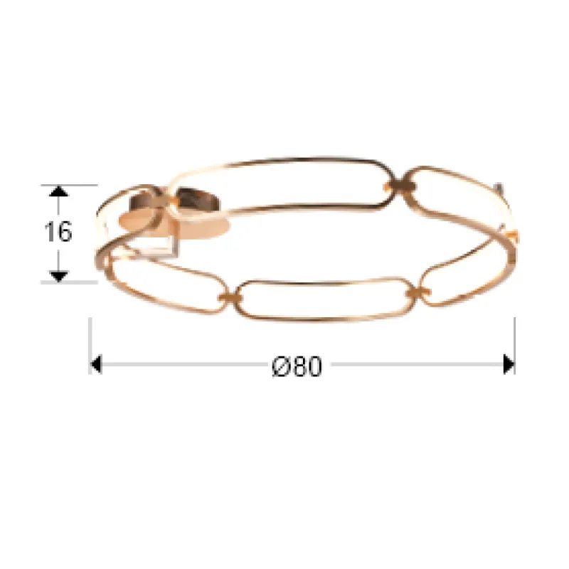Lustra Plafon COLETTE Schuller Led, Auriu Rose 786508 Spania