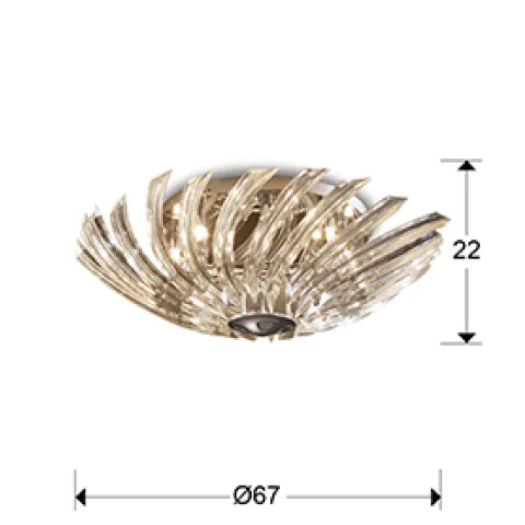 Plafoniera ELOISE Schuller G9, Crom 711132 Spania
