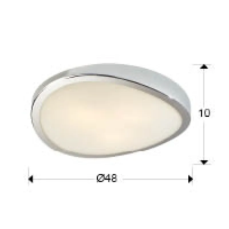 Plafoniera LEDA Schuller E27, Crom 429126 Spania