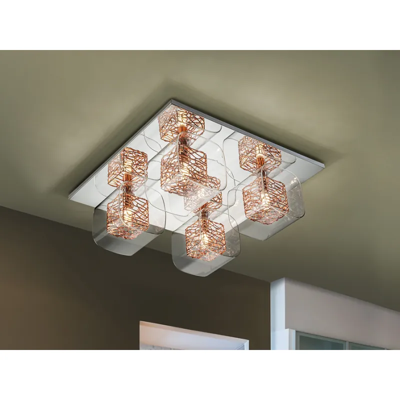 Lustra Plafon LIOS Schuller G9, Crom 867234 Spania