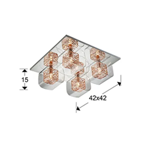 Lustra Plafon LIOS Schuller G9, Crom 867234 Spania
