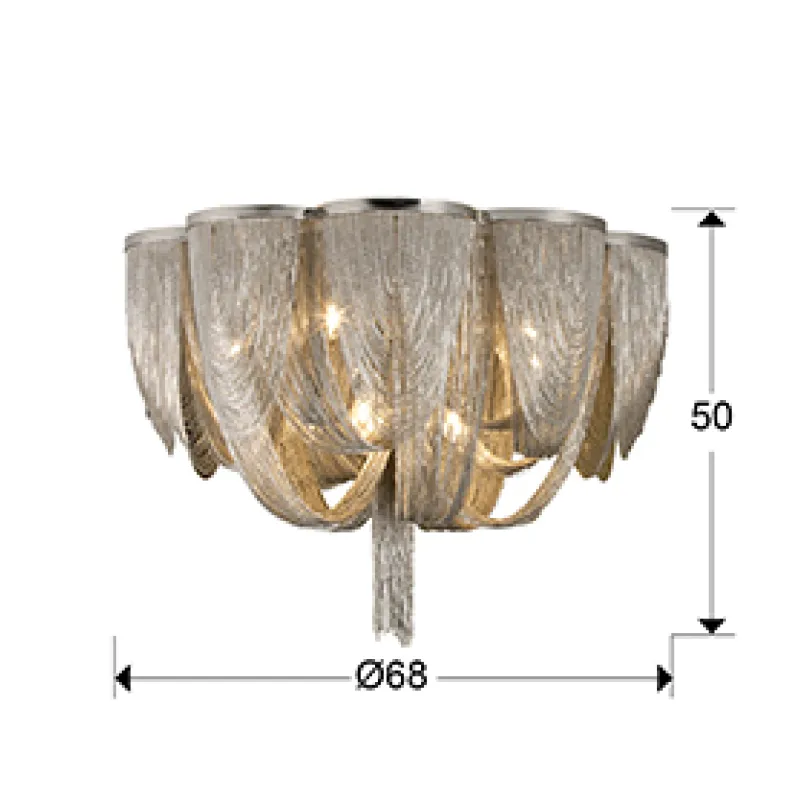 Candelabru MINERVA Schuller G9, Nichel 872469 Spania
