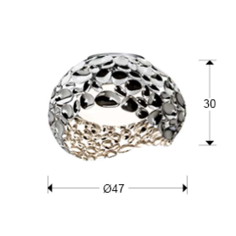 Plafoniera NARISA Schuller G9, Crom 266866 Spania