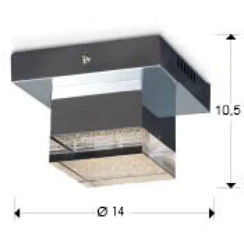 Plafoniera PRISMA Schuller Led, Crom 475168 Spania